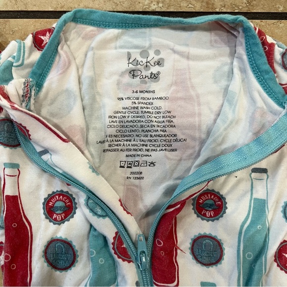 Bamboo Pjs KicKee Pants Baby Soft Stretchy Cool Fresh Pjs Size 3-6 months - Picture 8 of 9